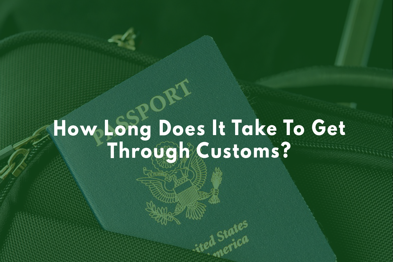 Going through customs at the airport