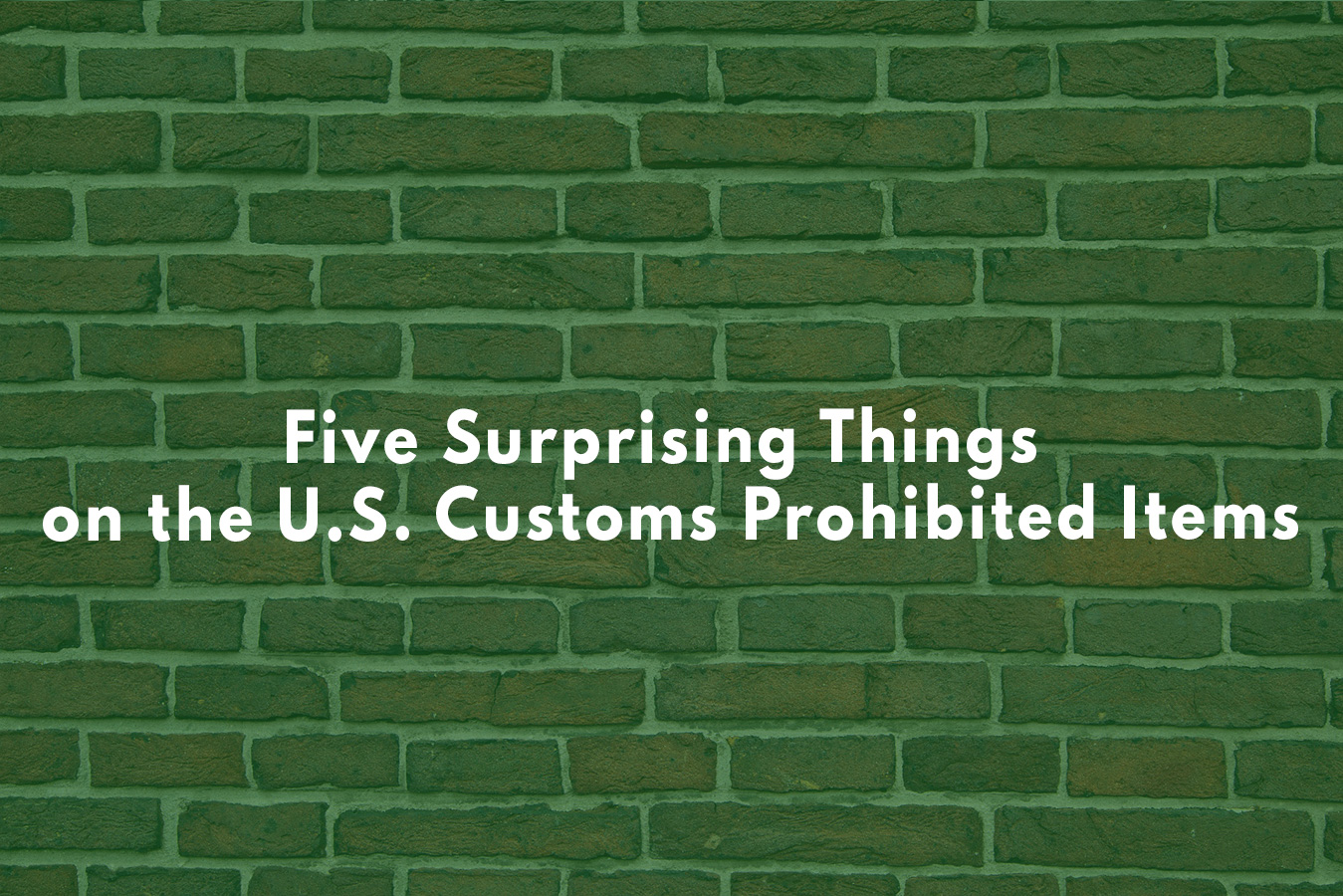U.S. customs banned items