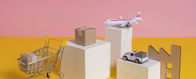 A toy importer using a laptop to review safety and compliance guidelines